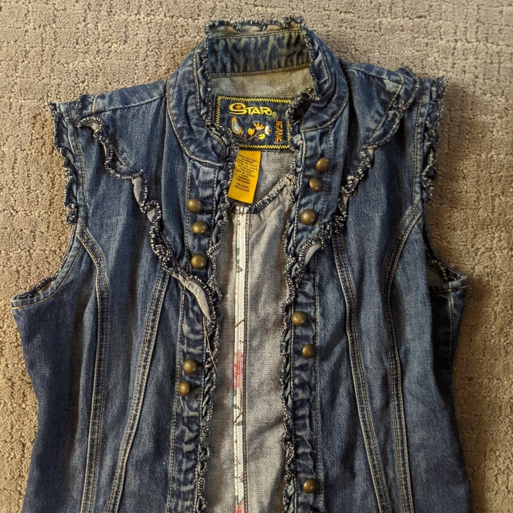 Star Jean denim vest
